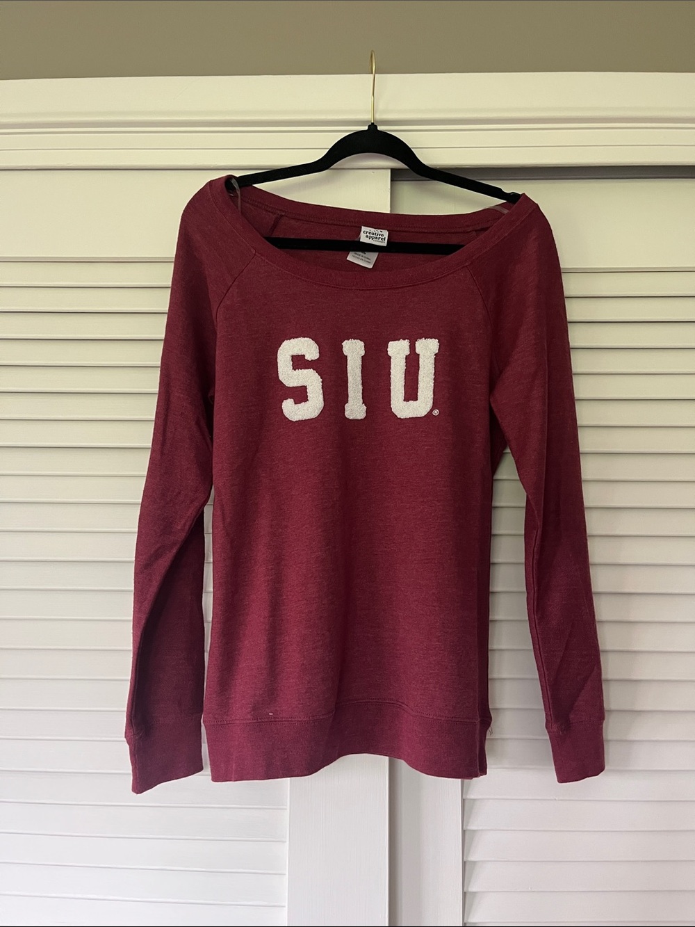 SIU Maroon Sweatshirt with White Lettering